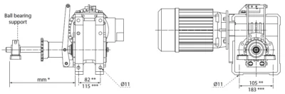 FADINI FIBO 300 LB 1 5 HP Electro Mechanical Geared Motor Heavy 1