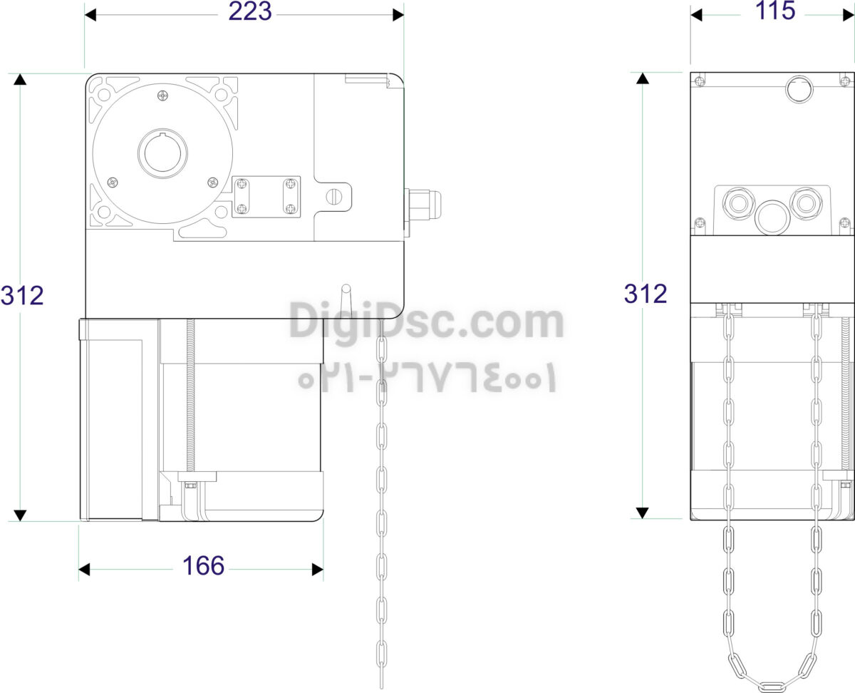 ulisse Sectional Motor BFT Deimention