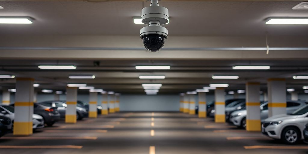 دوربین مداربسته در پارکینگ