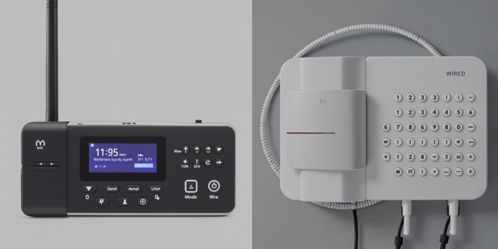 تصویر مقایسه‌ای دزدگیر بی‌سیم و سیمی