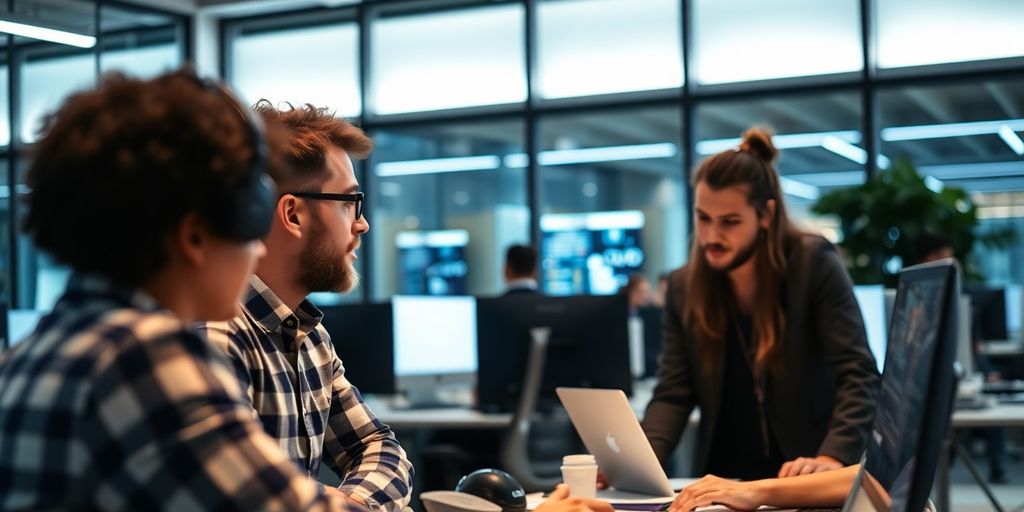 مدیر کسب‌وکار کوچک در حال نظارت بر کارمندان