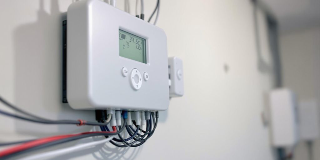 عکس دزدگیر اماکن بر روی دیوار با جزئیات